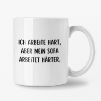 Tasse 355ml - Weiß - Ich Arbeite Hart, aber...