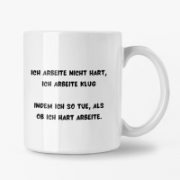 Tasse 355ml - Weiß - Ich Arbeite Nicht Hart,