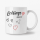 Lieblings Tasse 355ml - Weiß - Herz Idiot
