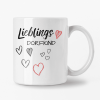 Lieblings Tasse 355ml - Weiß - Herz Dorfkind