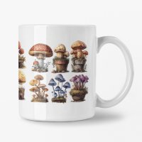 Tasse 355ml - Weiß - Pilze Töpfe